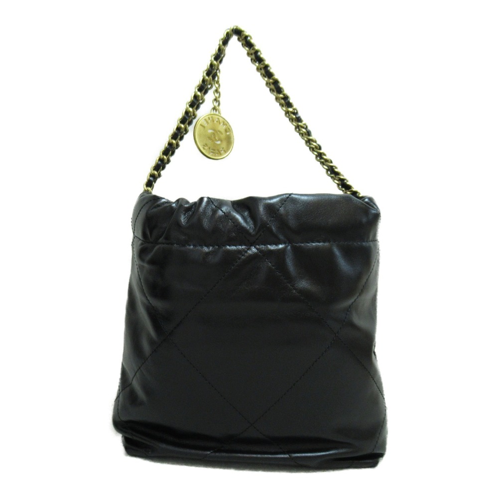 Chanel Calf Shoulder Line Chain 22 Bag Black